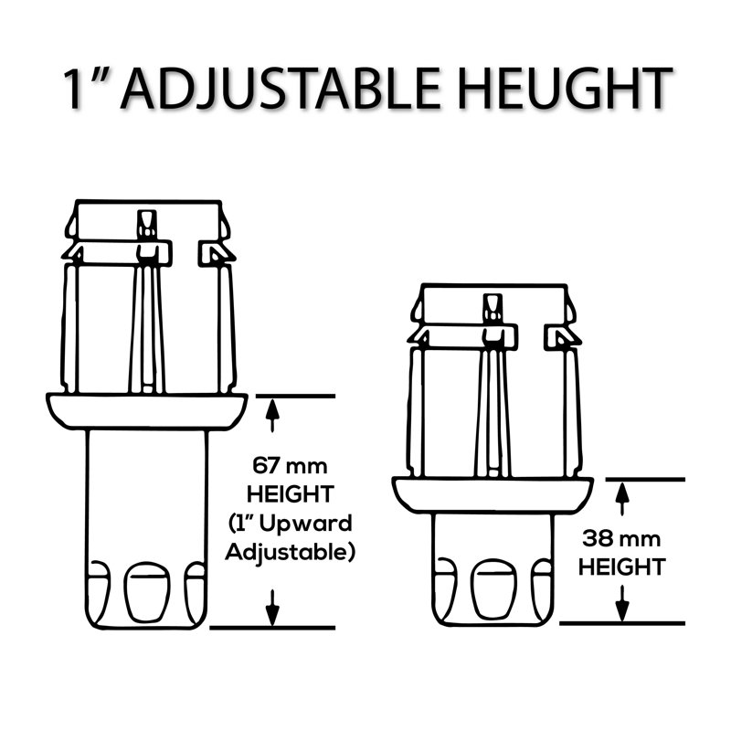 Pieds réglables en acier inoxydable