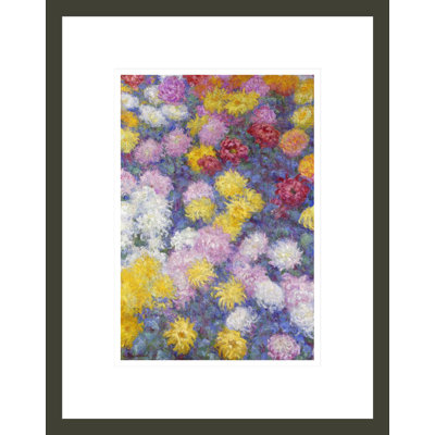 «Chrysanthemums» par Claude Monet, impression giclée encadrée