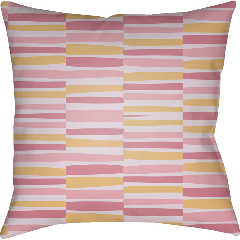 Littles Throw Pillow, Pink, 22" H  x 22" W x 5" D