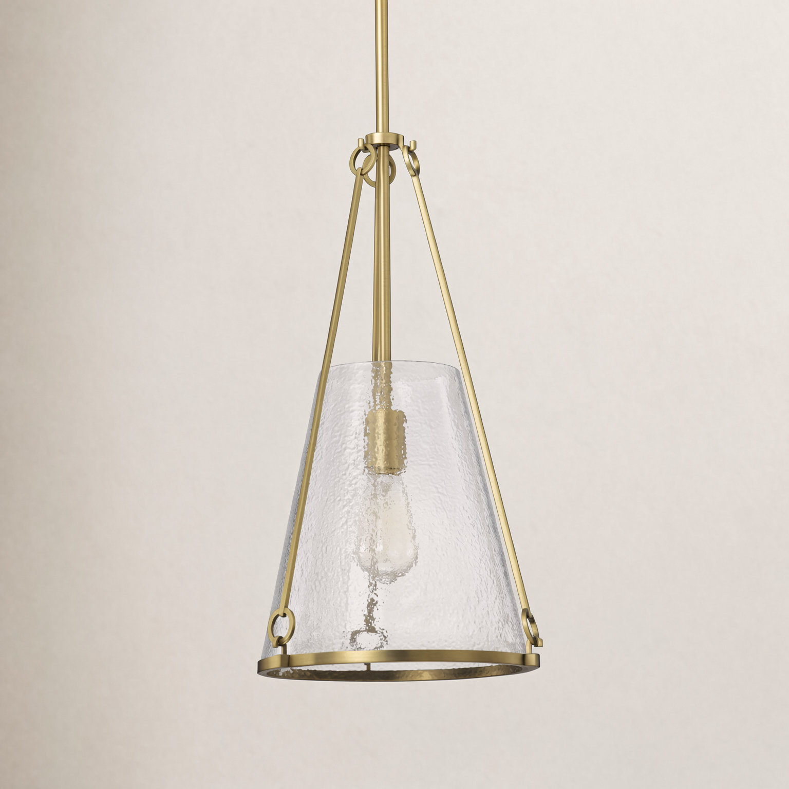 Anita Pendant Light, Vintage Brass, 22.5" H x 12" W x 12" D