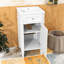 Meuble-lavabo compact avec lavabo en céramique intégré, porte à fermeture en douceur et tablette réglable-1348442692