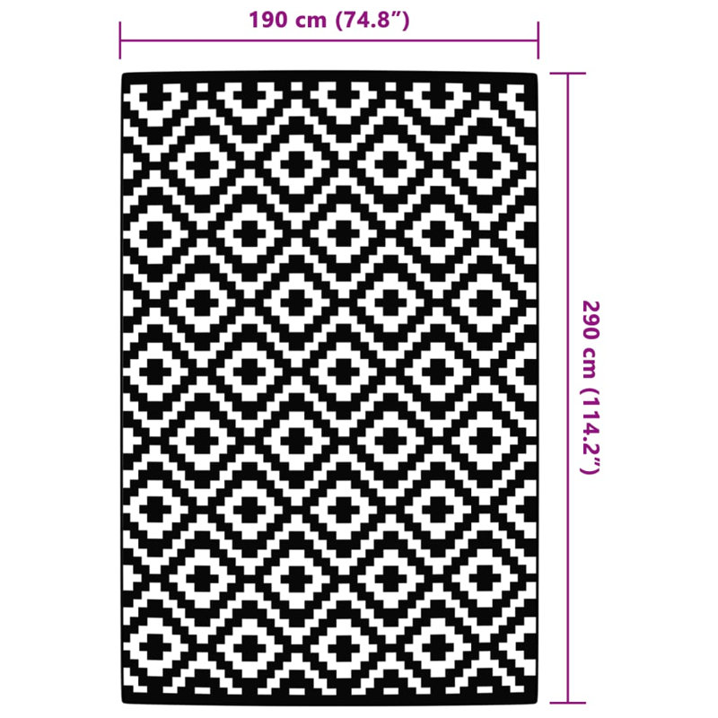 Outdoor Carpet ARAKIL Grey, Rectangle 190 x 290 cm