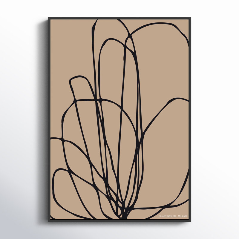 Tracings 3 Print by Romina Gadler, 20" H x 14" W x 1.25" D, Black Framed Paper