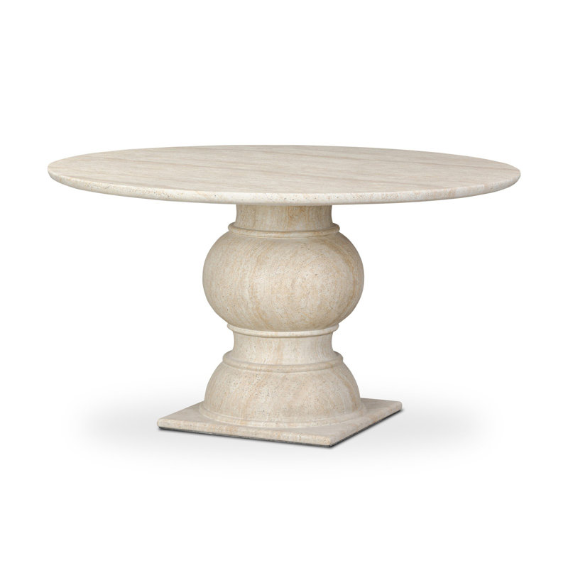 Macalaster Dining Table-Faux Travertine