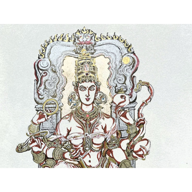 Déesse Bhawani | Croquis à l'encre | Anuj Shastrakar | Décoration murale