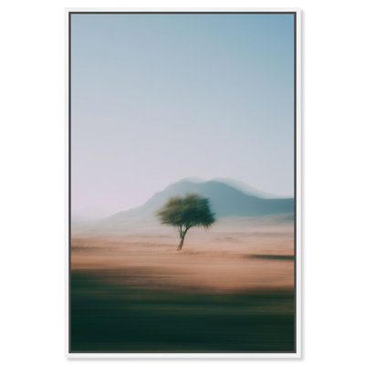 «Desert Motion III», reproduction d'art sur toile encadrée par Art Remedy, cadre blanc, 24 x 36