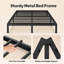 Cadre de lit simple XL de 30 cm (12 pouces), lit plateforme en métal robuste pouvant supporter jusqu'à 363 kg (800 lb), aucun sommier requis, montage facile.-2078197660