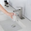 Robinet de lavabo de salle de bain à poignée simple avec drain escamotable (avec trop-plein)-129755538