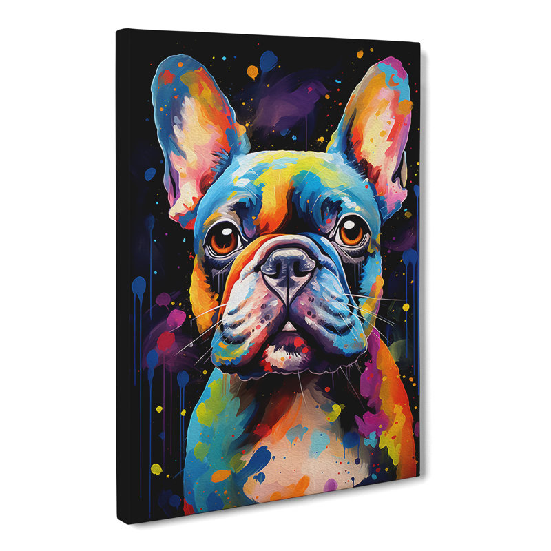 French Bulldog Informel - Wrapped Canvas, 60cm H x 40cm W x 3cm D