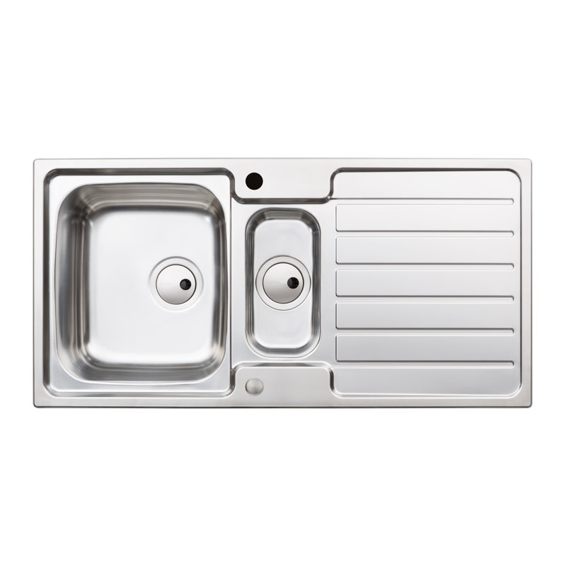 Abode Designs Neron 50mm W Stainless Steel Kitchen Sink with 2 Faucet Holes