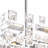 6" Chrome Pendant Light for Home Office, Walk-In Closet – 1-Light Geometric Mini Pendant with E26 Bulb Base – LED Compatible, Angular Crystal Panels – BACL Certified