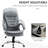 Comfortable Chair With Wide & Height Adjustable Feature - Grey High Back Desk In Height, Thick Padding Ergonomic Office And Lumbar Support Function Enhancement
