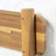Chaises de patio d'extérieur en bois d'acacia massif avec coussins hydrofuges Laguna Modern Coastal