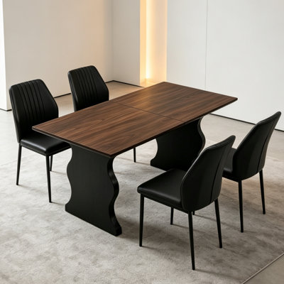 Ensemble de salle à manger Modern Kitchen, table de salle à manger extensible avec chaises rembourrées