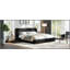 Grand lit plateforme tapissier à profil bas pour grand lit, noir-1717409022-1717409016