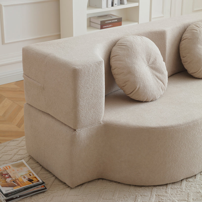 Causeuse de plancher et futon, Kaki