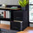 18 Deep 2-Drawer File Cabinet, Metal Imported Two drawer vertical file cabinet, Black