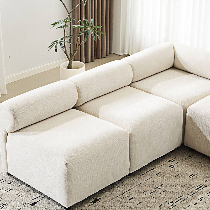 Canapé modulaire en forme de V