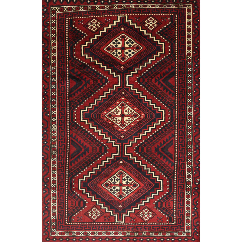 Tapis rouge / brun Southwestern, Rectangle 7 pi x 9 pi