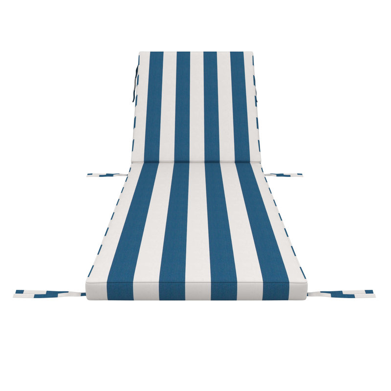 Sunbrella® Outdoor Chaise Cushion, 24" W x 73" D, Sunbrella® Cabana Regatta