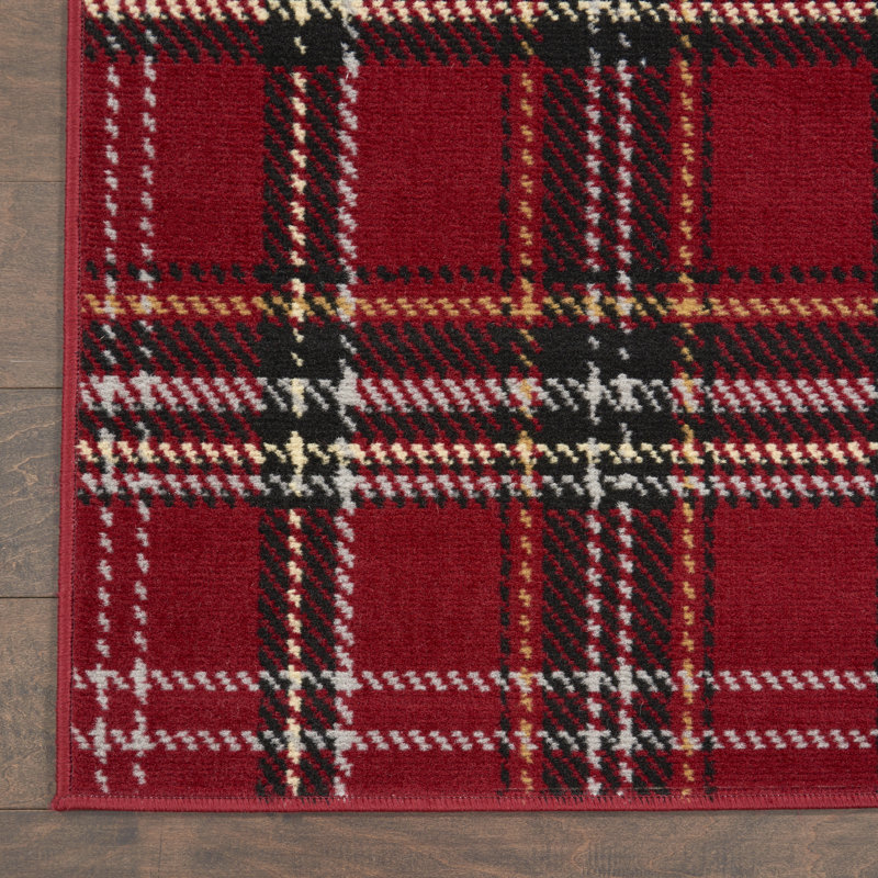 Huntur Plaid Indoor Rug, Rectangle 3'9" x 5'9"
