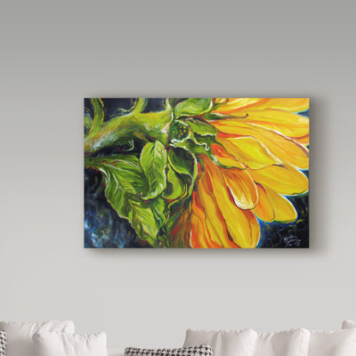 Duniya «Sunflower Abstract», reproduction de peinture à l'acrylique sur toile tendue