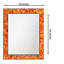  Miroir mural rectangulaire en mosaïque - 24 x 30 pouces - Miroir mural décoratif pour le salon et la salle de bain - Miroir en mosaïque orange brûlé - Miroir décoratif en mosaïque élégant