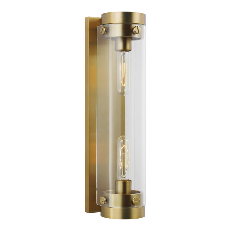 Wellinhall 2 - Light Dimmable Flush Mount by Chapman & Myers, Burnished Brass