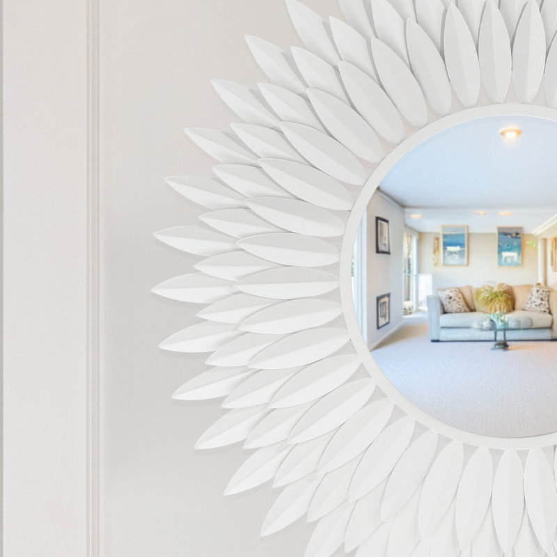 Thom Mirror, Matte White , 24" x 24"