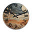 Horloge murale en bois massif Veloudo-334501612