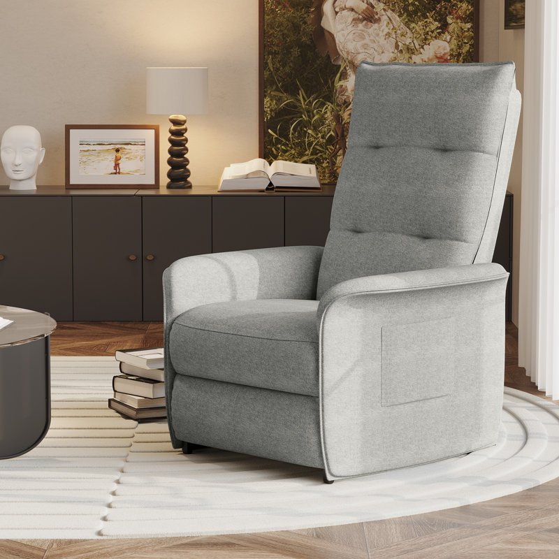 Fauteuil inclinable électrique Marytheresa, 100 % polyester gris clair