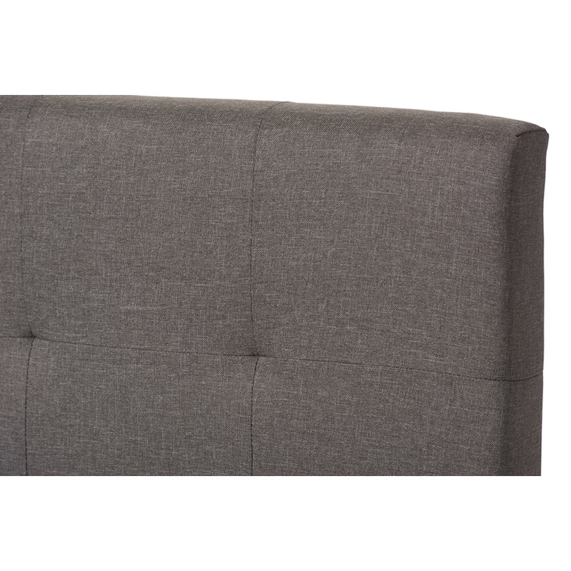 Yetkin Upholstered Standard Bed, Gray, Queen