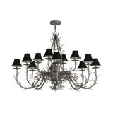 Krall 12 - Light Fabric Dimmable Classic / Traditional Chandelier