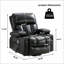 Fauteuil inclinable électrique avec massage, chauffage et amp; USB | Polaire | Noir