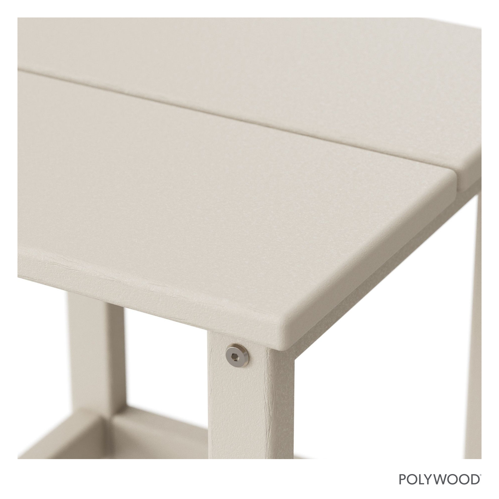 POLYWOOD® Studio 15" Patio Side Table, Sand