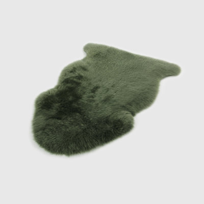 Tapis vert en peau de mouton Gunnar