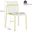 Chaises à blocs de couleur 4 pièces Modern Modern Striped