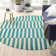 Tapis sarcelle / crème Arzilla