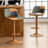 Swivel Adjustable Height Bar Stools, Faux Leather Upholstered Counter Stools, Modern Pub Stools-513740412