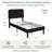 Upgraded Velvet Upholstered Platform Bed with Adjustable Headboard, Reinforced & Quiet Design, No Box Spring Needed, Sturdy Wood Slat Support, Easy Assembly-1138167104-1115971809
