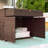 Outdoor Storage Cabinet, Waterproof Pe Rattan Cabinet With Drawer, Pool Towel Storage & Accessory Organizer For Indoor, Swimming Pool, Patio, Mixed Brown-1514995723