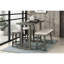 Gris, cuisine, table à hauteur de comptoir, design industriel, 4 sièges, bois, métal