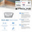 PROLINE 46" 1000 CFM Ducted Insert Range Hood in Brushed Stainless Steel