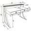 Le bureau d'écriture blanc brillant à 2 tiroirs Serrano est parfait pour les bureaux à domicile modernes et les espaces compacts, alliant style et fonctionnalité.