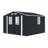 Outdoor Storage Shed, 8X8  Protective Film, Four Daylight Windows Lockable Doors,A Practical And Thoughtful Gift-123794604-123794603