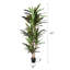 Red Faux Dracaena Tree In Plastic Pot