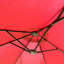 Parasol de patio extérieur double 15X9pi avec base - rouge. Très grand abat-jour pour la cour ou la piscine. Auvent, structure en acier, manivelle facile, évent rouge et base. Plage supplémentaire, jardin. -, rouille