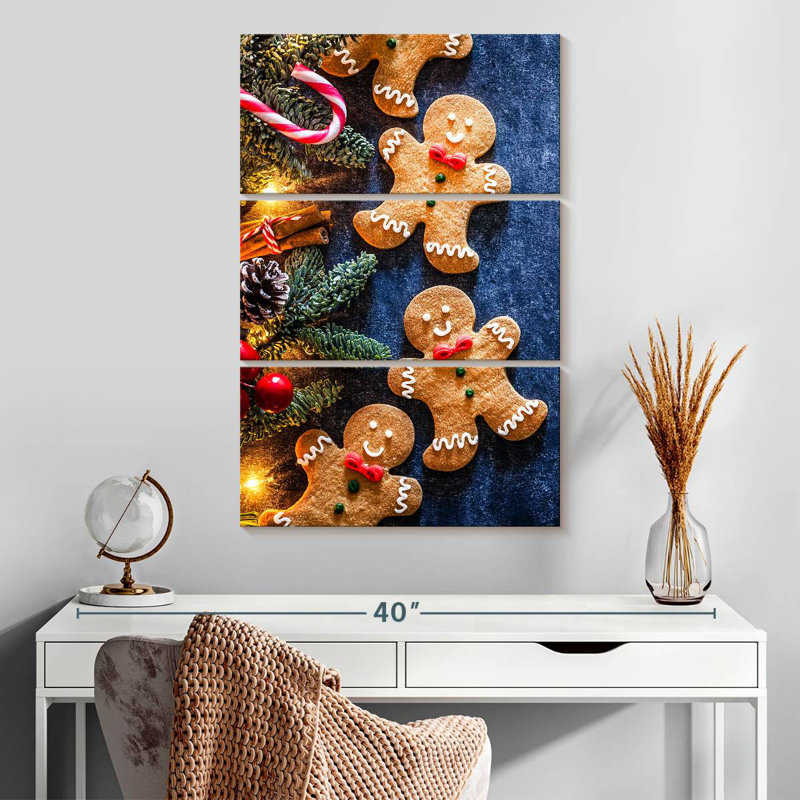 Biscuits de pain d'épice de Noël Lelend, H 32 po x l 20 po