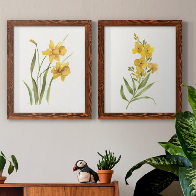 Ochre Botanical I - 2 Piece Print