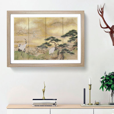 Cranes Beside a Lake by Hashimoto Gaho - Picture Frame Painting Print